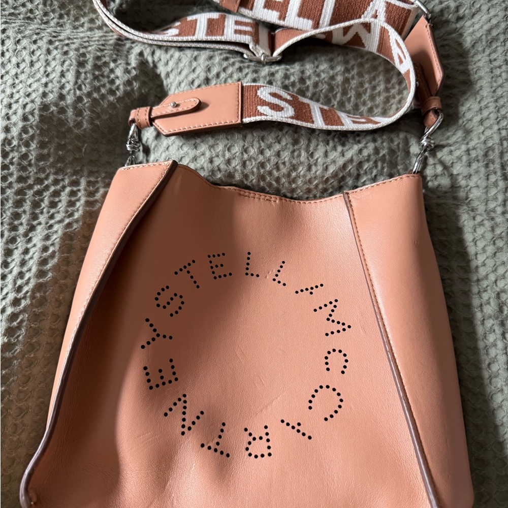 Stella McCartney Logo Mini Faux Leather Crossbody Bag